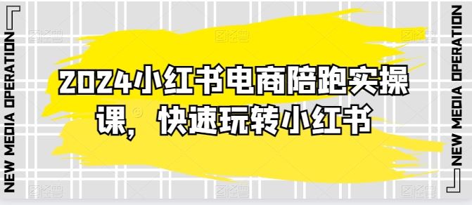 2024小红书电商陪跑实操课,快速玩转小红书,超过20节精细化课程