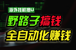 （10366期）海外挂机撸U新平台，日赚8-15美元，全程无人值守，可批量放大，工作室内…