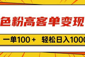 (11230期)色粉高客单变现,一单100+ 轻松日入1000,vx加到频繁