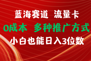 【168投稿3期】蓝海赛道 流量卡 0成本 小白也能日入三位数