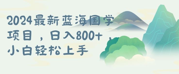 国学项目,长期蓝海可矩阵,从0-1的过程【揭秘】