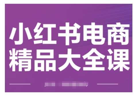 小红书电商精品大全课,快速掌握小红书运营技巧,实现精准引流与爆单目标,轻松玩转小红书电商