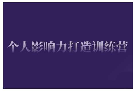 个人影响力打造训练营,掌握公域引流、私域运营、产品定位等核心技能,实现从0到1的个人IP蜕变