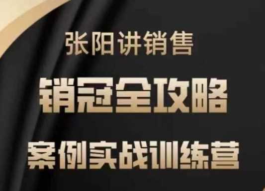 张阳讲销售实战训练营,案例实战训练,销冠全攻略