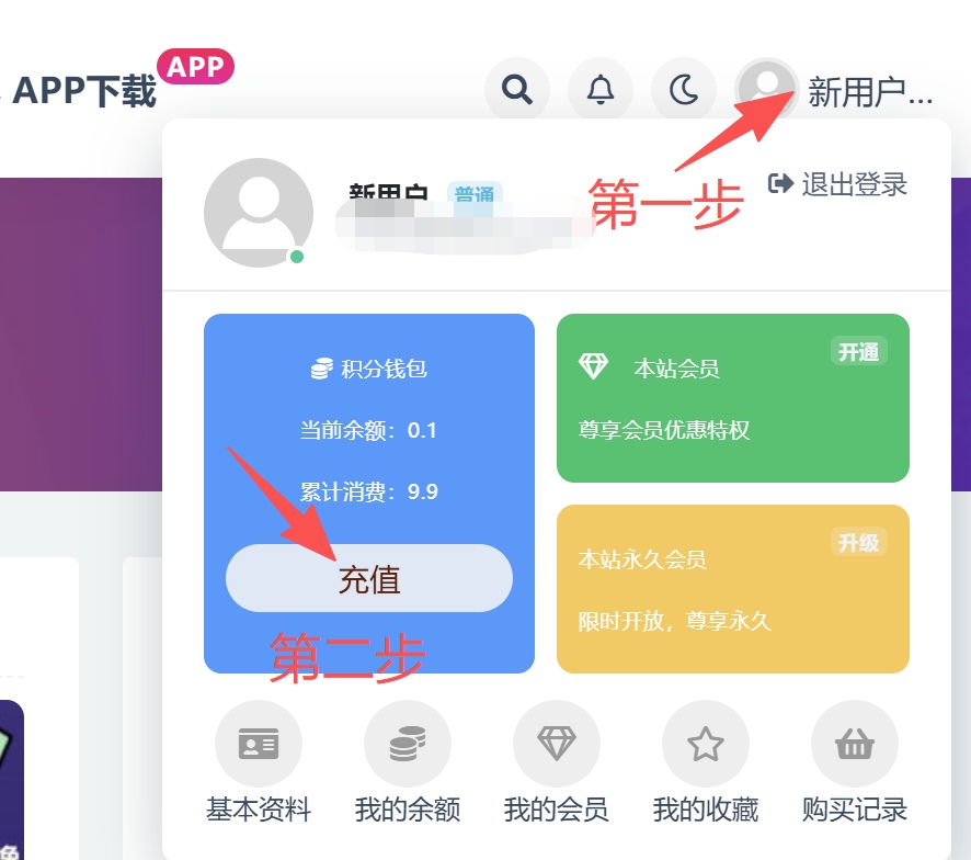 网创会员开通教程