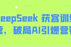 DeepSeek 获客训练营，破局AI引爆营销