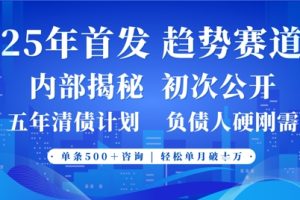 2025年首次公开，真正的事业型赛道，客咨不断，单月轻松破W