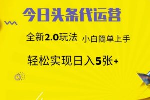 今日头条矩阵系统代运营 批量生成文章  次日见收益 躺赚月入3000+