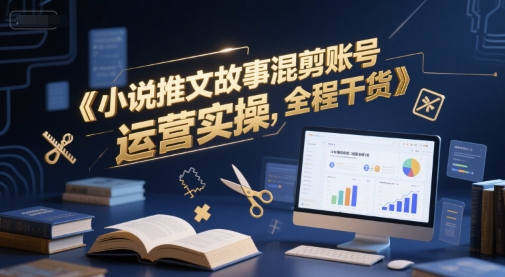 小说推文故事混剪账号运营实操，全程干货