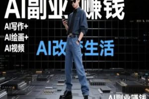 AI改变生活（Ai写作+AI绘画+Ai视频），AI副业挣钱