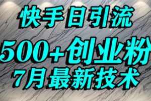 创业粉怎么打？快手精准引流创业粉，宝妈群体日进500+精准流量