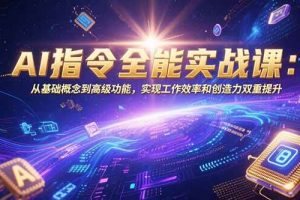 （15455期）AI指令全能实战课：从基础概念到高级功能，实现工作效率和创造力双重提升