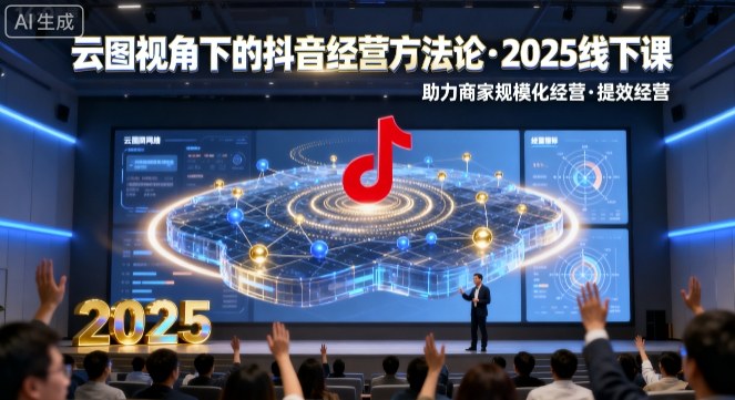 云图视角下的抖音经营方法论,2025线下课,助力商家规模化经营,提效经营(录音+字幕)
