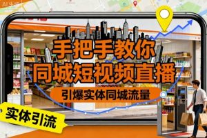 手把手教你同城短视频直播，引爆实体同城流量
