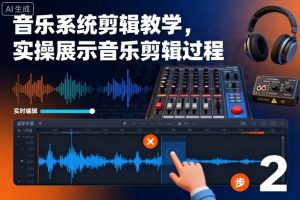 音乐系统剪辑教学，实操展示音乐剪辑过程