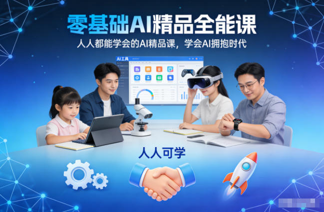 零基础AI精品全能课，人人都能学会的AI精品课，学会AI拥抱时代