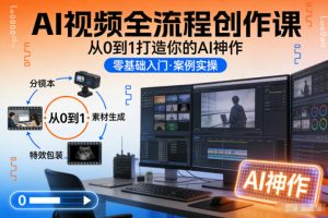 AI视频全流程创作课，从0到1打造你的AI神作