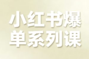 小红书爆单系列课，聚焦小红书电商全链路增长（更新）