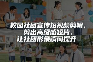 校园社团宣传短视频剪辑，剪出高级感短片，让社团形象瞬间提升