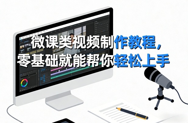 微课类视频制作教程，零基础就能帮你轻松上手