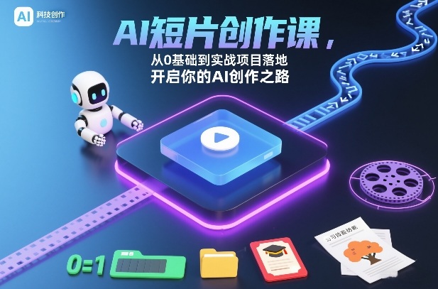 AI短片创作课,从0基础到实战项目落地,开启你的AI创作之路(更新0411)