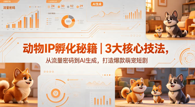 动物IP孵化秘籍|3大核心技法,从流量密码到AI生成,打造爆款萌宠短剧