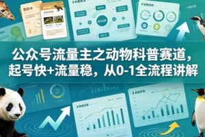 公众号流量主之动物科普赛道，起号快+流量稳，从0-1全流程讲解