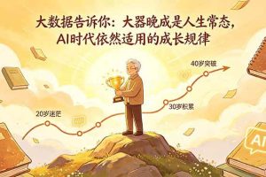 （18288期）付费文章：大数据告诉你：大器晚成是人生常态，AI 时代依然适用的成长规律