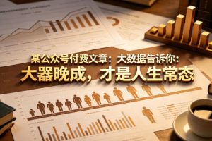 某公众号付费文章：大数据告诉你：大器晚成，才是人生常态