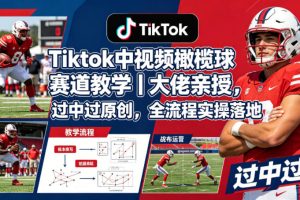 Tiktok中视频橄榄球赛道教学｜大佬亲授，过中过原创，全流程实操落地