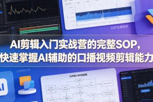 AI剪辑入门实战营的完整SOP，快速掌握AI辅助的口播视频剪辑能力