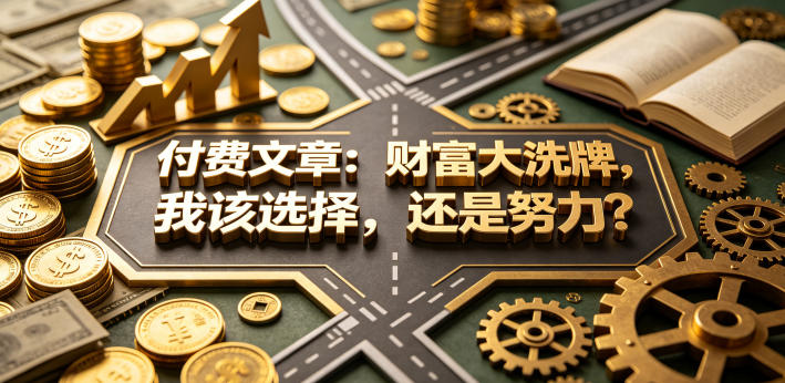 付费文章:财富大洗牌,我该选择,还是努力?
