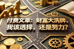 付费文章：财富大洗牌，我该选择，还是努力？