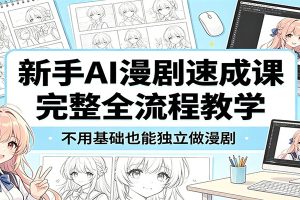 新手AI漫剧速成课：完整全流程教学，不用基础也能独立做漫剧