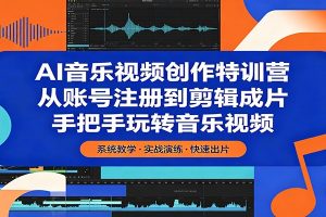AI音乐视频创作特训营：从账号注册到剪辑成片，手把手玩转音乐视频