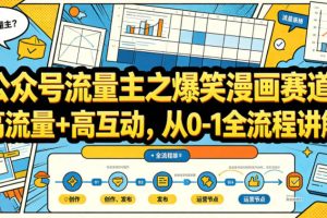 公众号流量主之爆笑漫画赛道，高流量+高互动，从0-1全流程讲解