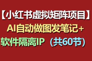 小红书虚拟矩阵项目：软件隔离IP+AI自动做图发笔记（共60节）