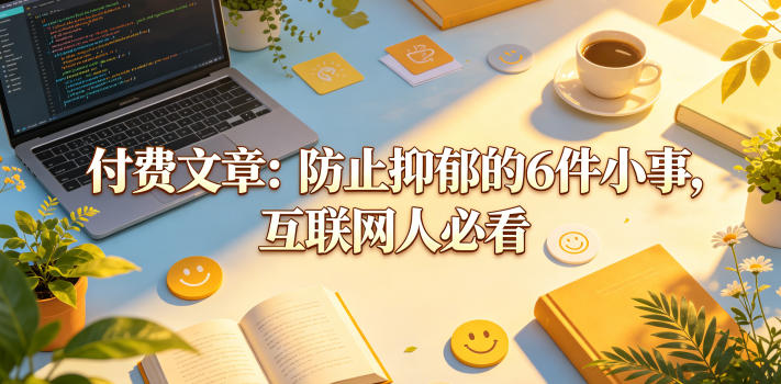 付费文章:防止抑郁的6件小事,互联网人必看!