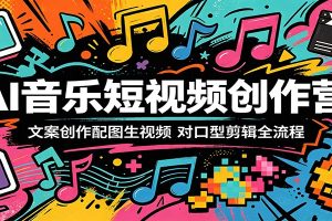 AI音乐短视频创作营：文案创作配图生视频，对口型剪辑全流程