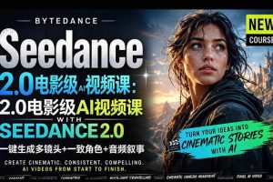字节跳动的Seedance 2.0 AI电影视频生成制作教程，一键生成多镜头+一致角色+音频叙事-中英字幕