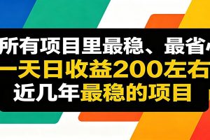 优质线上收益项目，操作简单流程成熟，无需复杂运营，日均稳定收益约200元