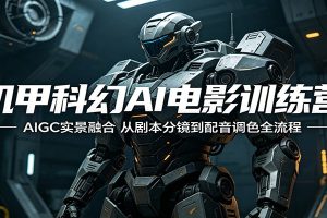 机甲科幻AI电影训练营：AIGC实景融合，从剧本分镜到配音调色全流程