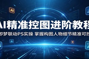 AI精准控图进阶教程：即梦联动PS实操，掌握构图人物细节精准可控