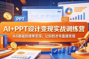 AI+PPT设计变现实战训练营，从0基础到接单变现，让你的才华直接变现