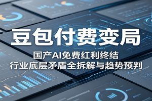 豆包付费变局：国产AI免费红利终结，行业底层矛盾全拆解与趋势预判