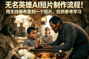 无名英雄AI短片制作流程！用无线画布复刻一个短片，仅供参考学习