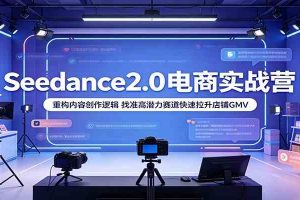 Seedance2.0电商实战营：重构内容创作逻辑，找准高潜力赛道快速拉升店铺GMV