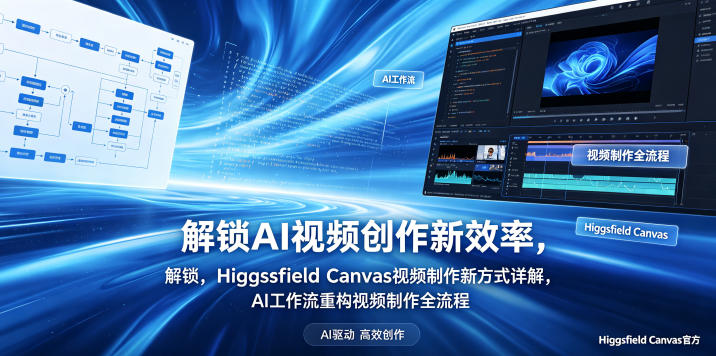 解锁AI视频创作新效率,Higgsfield Canvas视频制作新方式详解,AI工作流重构视频制作全流程