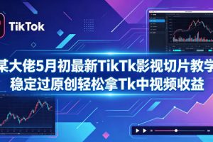 某大佬5月初最新TikTk影视切片教学，稳定过原创轻松拿Tk中视频收益