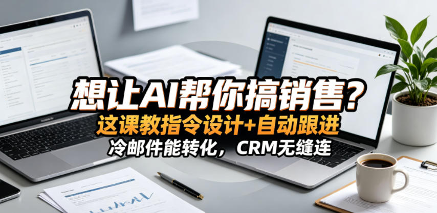想让AI帮你搞销售?这课教指令设计+自动跟进,冷邮件能转化,CRM无缝连!【原创双语字幕】